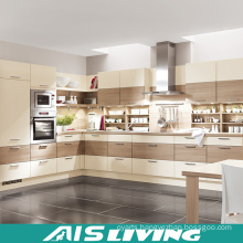 L Shaped Wooden Kitchen Cupboards Furniture (AIS-K297)